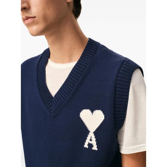 26SS 아미 민소매 티셔츠 UKS860 KN0156 A116 BLUE - AMI