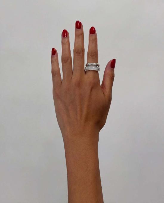  세레 반지 세리 코브 백옥석 조각 - SEREE