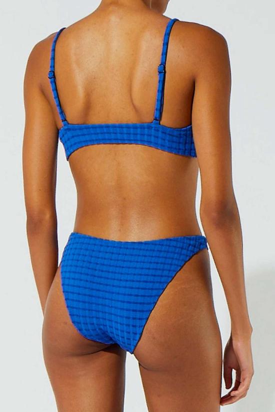  솔리드 앤 스트라이프 비키니 수영복 엘사 탑 수영복 샤이니 스트라이프 릭 - SOLID AND STRIPED