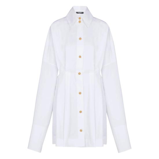 26SS 발망 미디 원피스 GF1R9412 CB09 0FB WHITE - BALMAIN