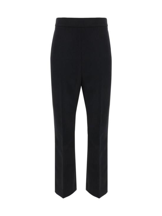  막스마라 스트레이트 팬츠 하이웨이스트 레귤러핏 팬츠 블랙