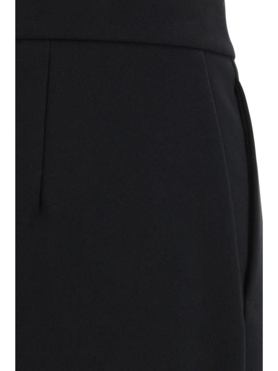  막스마라 스트레이트 팬츠 하이웨이스트 레귤러핏 팬츠 블랙 - MAX MARA