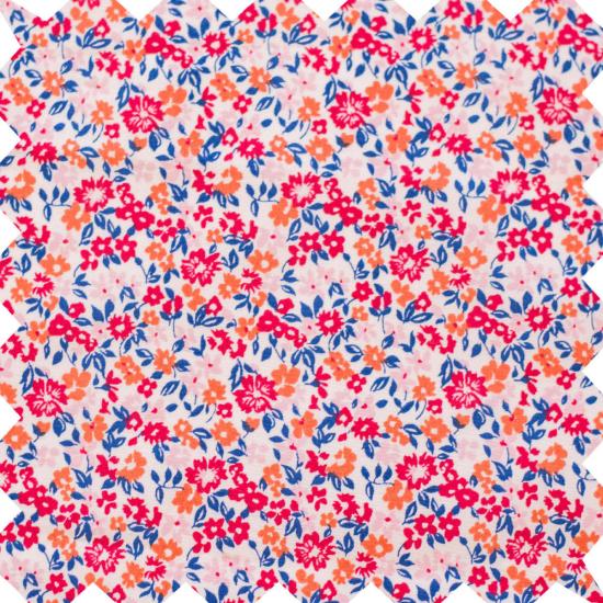  [키즈] Beet World 원피스 비트 월드 걸스 아나 드레스 (러플 장식, 빨간색과 파란색 꽃무늬) - BEET WORLD