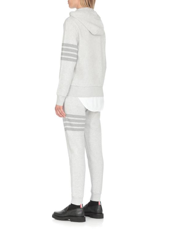  톰브라운 스트레이트 팬츠 톰 브라운 4바 스웨트팬츠 라이트 그레이 - THOM BROWNE