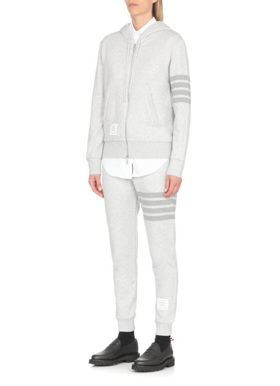  톰브라운 스트레이트 팬츠 톰 브라운 4바 스웨트팬츠 라이트 그레이 - THOM BROWNE