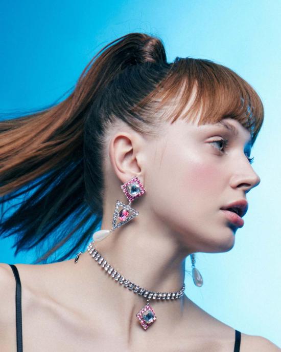  주미 림 이어링 핑크 스프리츠 클립 - JOOMI LIM