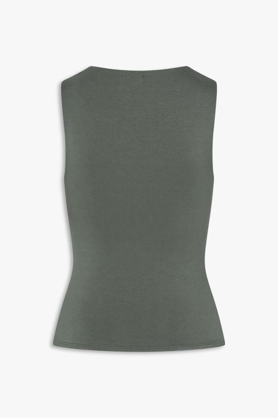  저스트 블랙 데님 블라우스 민소매 탱크탑 - JUST BLACK DENIM