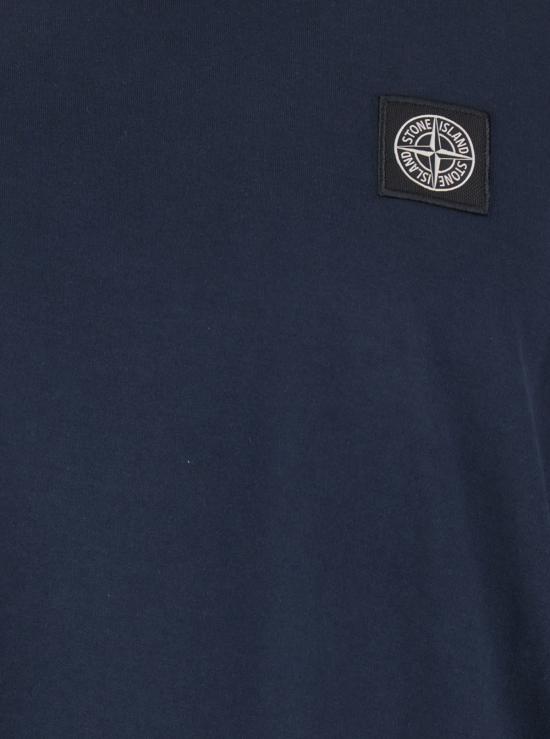  스톤 아일랜드 스웨터 로고 패치 크루넥  (블루) - STONE ISLAND