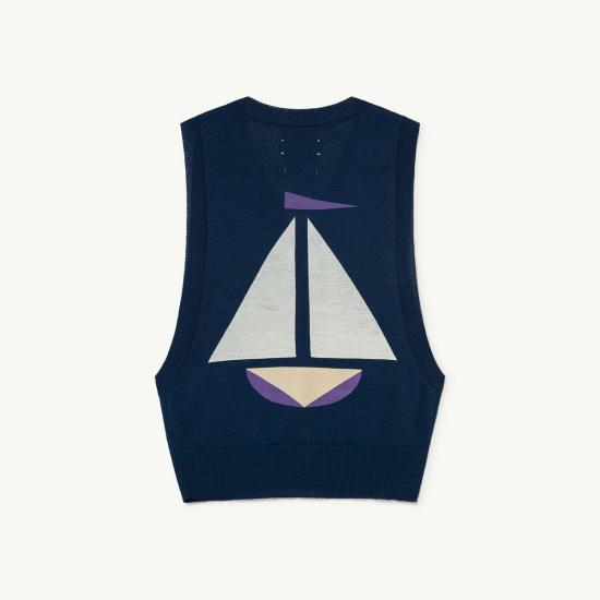  [키즈] 더 애니멀스 옵저버토리 자켓 어린이 동물 관측소 앵무새 조끼 네이비 - THE ANIMALS OBSERVATORY