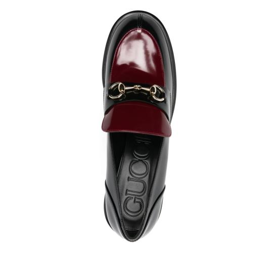 25FW 구찌 로퍼 835820 CLG80 1057 BLACK RED - GUCCI