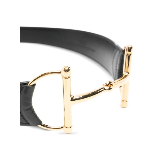 25FW 구찌 오버사이즈 홀스빗 벨트 847119 0YA0G 1000 BLACK - GUCCI