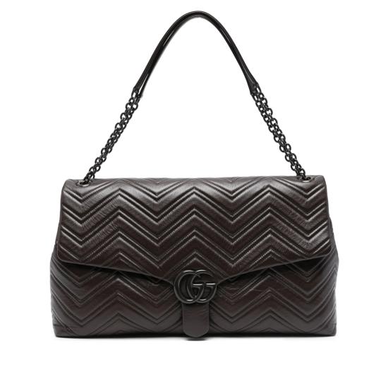 25FW 구찌 GG 마몽 맥시 숄더백 850653 AAFS1 2019 BROWN