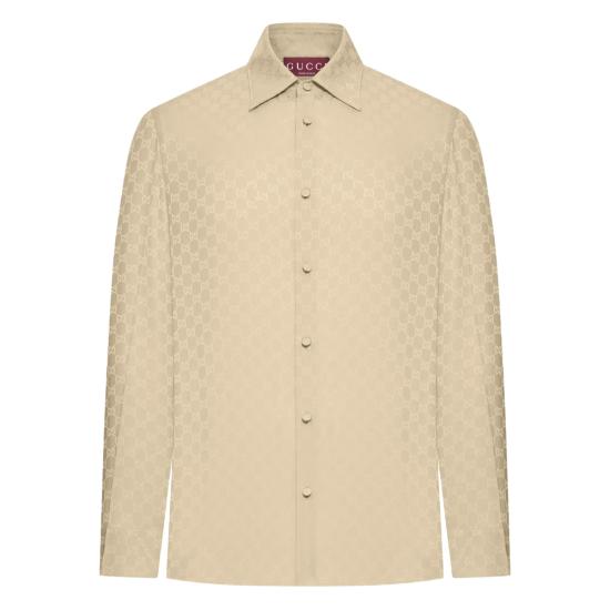 25FW 구찌 실크 자카드 쇼츠 847034 ZATF9 9853 NEUTRALS