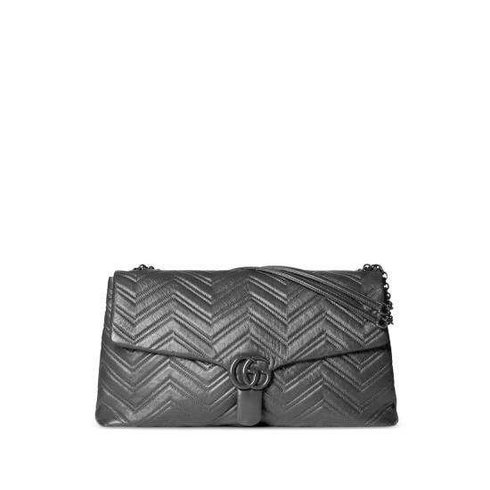 25FW 구찌 GG 마몽 맥시 숄더백 850653 AAFS1 1000 BLACK