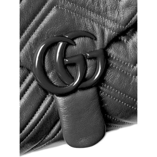 25FW 구찌 GG 마몽 맥시 숄더백 850653 AAFS1 1000 BLACK - GUCCI