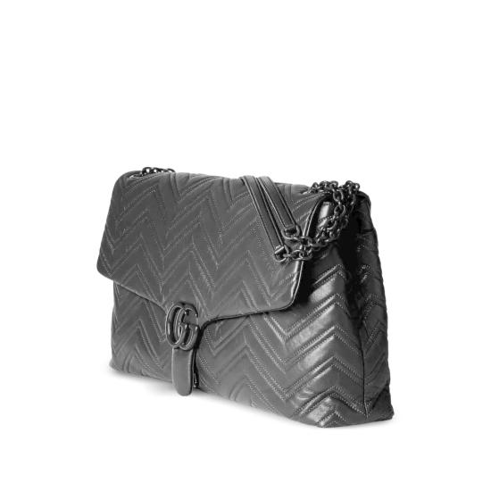 25FW 구찌 GG 마몽 맥시 숄더백 850653 AAFS1 1000 BLACK - GUCCI