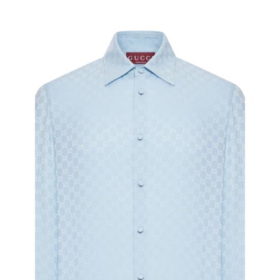 25FW 구찌 실크 자카드 쇼츠 847034 ZATF9 4977 BLUE - GUCCI