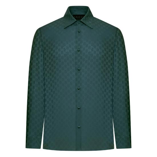 25FW 구찌 실크 자카드 쇼츠 847034 ZATF9 3514 GREEN