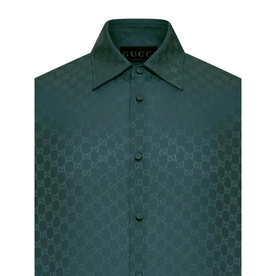 25FW 구찌 실크 자카드 쇼츠 847034 ZATF9 3514 GREEN - GUCCI