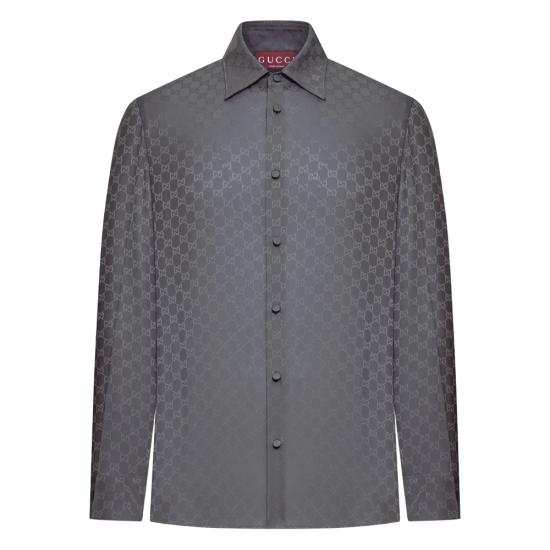 25FW 구찌 실크 자카드 쇼츠 847034 ZATF9 1504 GREY