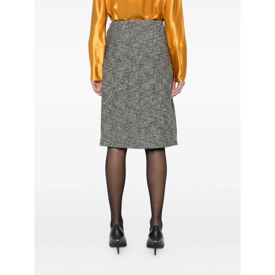 25FW 구찌 씨드 울 스커트 846316 ZAT2D 9024 GREY GOLD - GUCCI