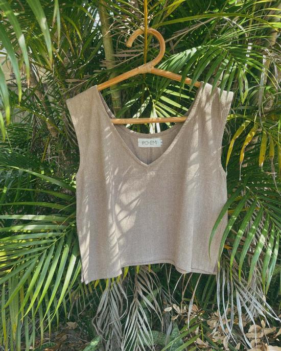  PO-EM 블라우스 포엠 핸드룸  탱크탑 바크 브라운 - OTHER BRANDS