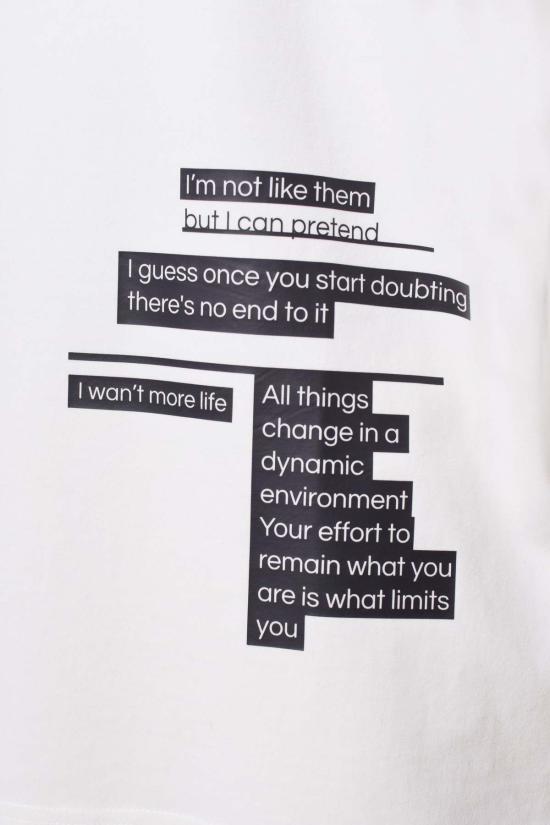  더 셀렉트 반팔 티셔츠 셀렉트 세잉스 휴즈 티 오프 화이트 - THE CELECT