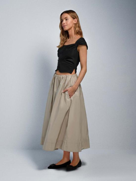  설리번 롱 스커트 타프타 스커트 - SULLIVAN