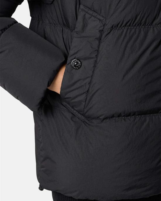  스톤 아일랜드 패딩 크링클 렙스 뉴욕 다운 재킷 블랙 - STONE ISLAND