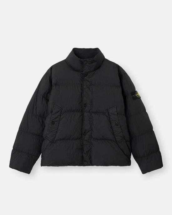  스톤 아일랜드 패딩 크링클 렙스 뉴욕 다운 재킷 블랙