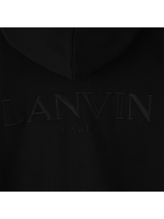  [키즈] 랑방 풀오버 키즈 후드 가디건 블랙 - LANVIN