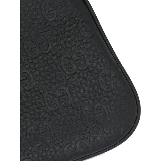 25FW 구찌 GG 엠블럼 슈퍼 미니백 815278 AAEEM 1000 BLACK - GUCCI