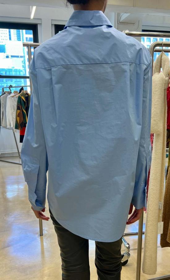  텔라 데님 셔츠 셔츠 라이트 블루 - TELA