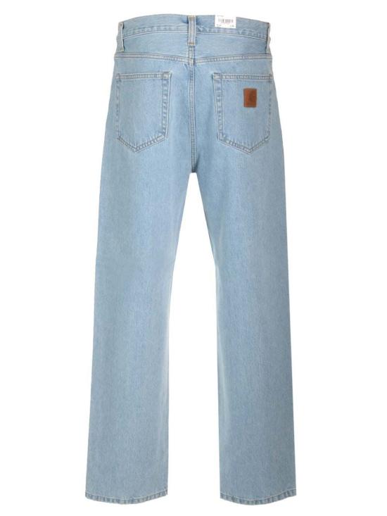  칼하트 데님 팬츠 카하트 아론 배기 진 블루 스톤 블리치드 팬츠 - CARHARTT