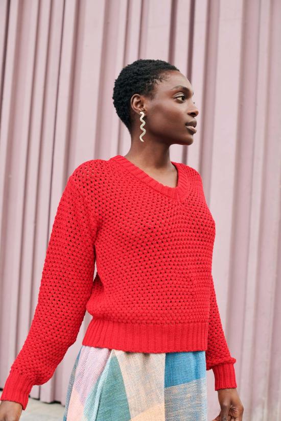  지지 니트웨어 스웨터 메쉬 코튼 - GIGI KNITWEAR