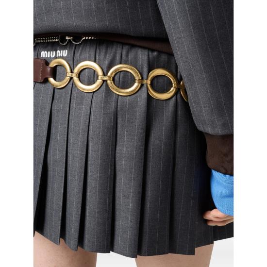 25FW 미우미우 숏 스커트 MG2529 S OOO 174X F0480 GREY - MIU MIU