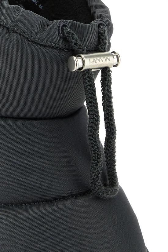  랑방 부츠 그래파이트 패브릭 커브 스노우 앵클  로덴 - LANVIN