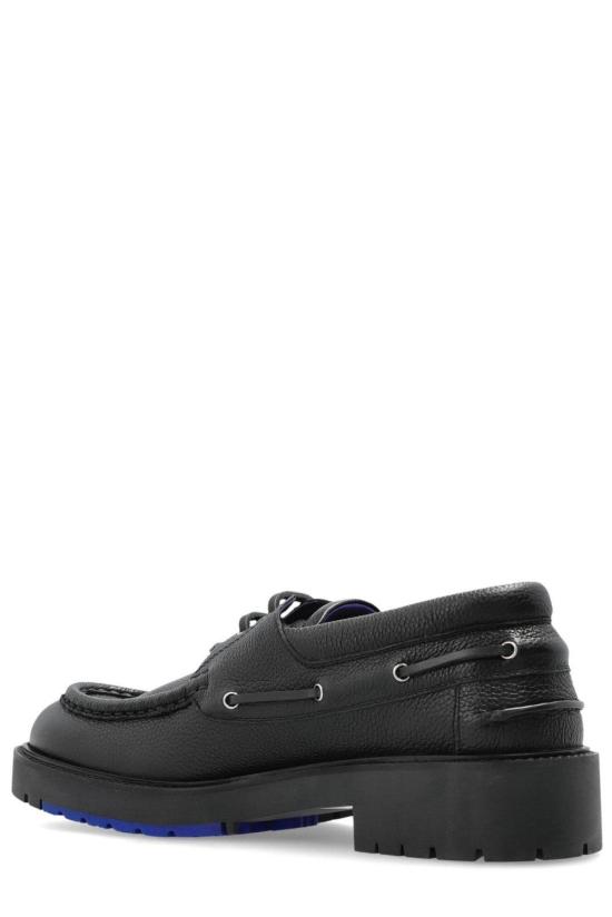  버버리 로퍼 래프트 레이스업 보트  블랙 - BURBERRY