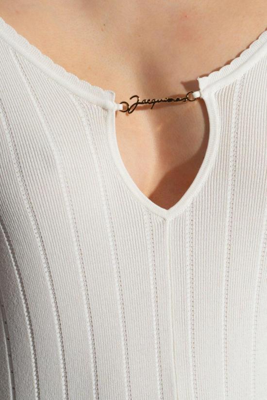  자크뮈스 긴팔 티셔츠 Jacquemus Le Haut Pralu  화이트 - JACQUEMUS