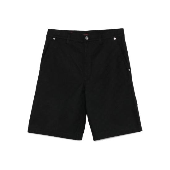 25FW 구찌 코튼 플랫 프론트 버뮤다 쇼츠 832377 XDDCG 1000 BLACK