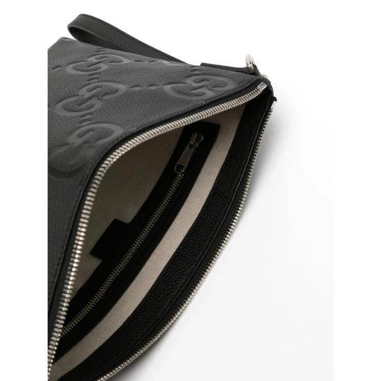 25FW 구찌 점보 GG 미디움 메신저 백 696009 AABY7 1000 BLACK - GUCCI