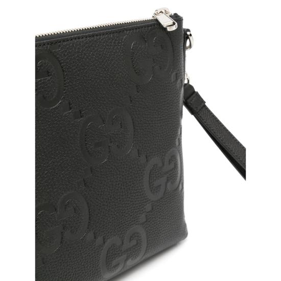 25FW 구찌 점보 GG 미디움 메신저 백 696009 AABY7 1000 BLACK - GUCCI