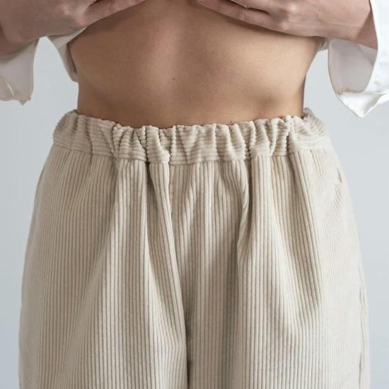  Abeline 스트레이트 팬츠 아벨린 아이보리 벨벳 코듀로이  아이보리 - OTHER BRANDS