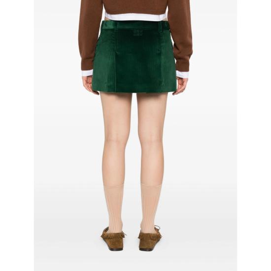25FW 미우미우 코듀로이 미니스커트 MG2515 S OOO 13I4 F0L76 GREEN - MIU MIU