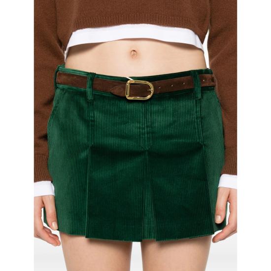25FW 미우미우 코듀로이 미니스커트 MG2515 S OOO 13I4 F0L76 GREEN - MIU MIU