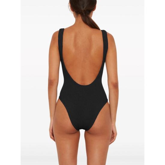 26SS 훈자 지 원피스 수영복 S SQUARE CR CRINKLE BLACK - HUNZA G