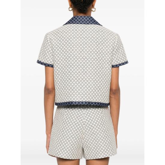 25FW 구찌 다이아몬드 코튼 부클레 자켓 826056 ZASW8 9037 NEUTRALS BLUE - GUCCI