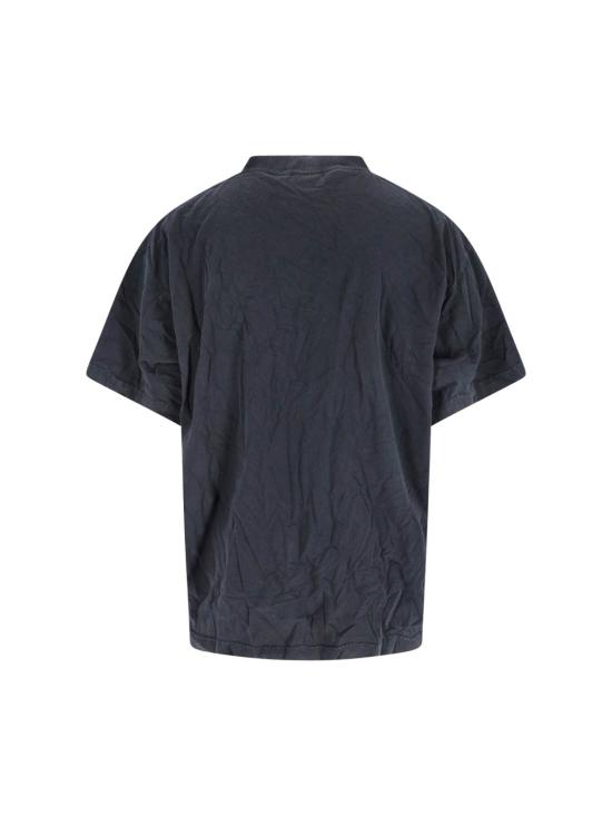  발렌시아가 반팔 티셔츠 루프 스포츠 티셔츠 블랙 - BALENCIAGA