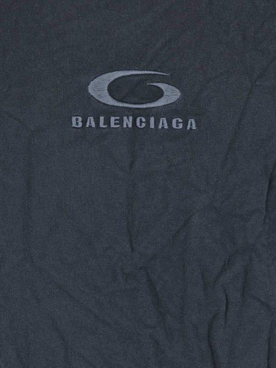  발렌시아가 반팔 티셔츠 루프 스포츠 티셔츠 블랙 - BALENCIAGA