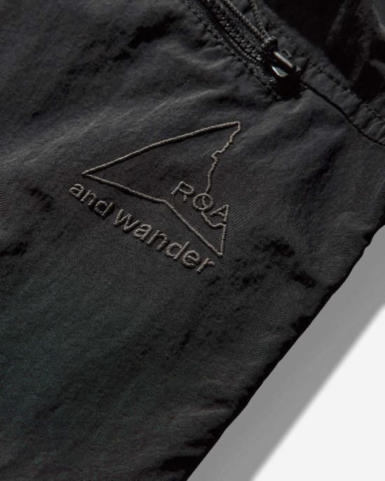  ROA x And Wander 수트 팬츠 로아 X 앤 원더 가먼트 다이드 나일론  블랙 - OTHER BRANDS